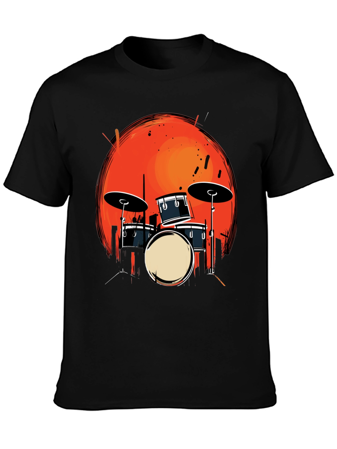 Drum Kit Graphic Tee - Musician T-Shirt