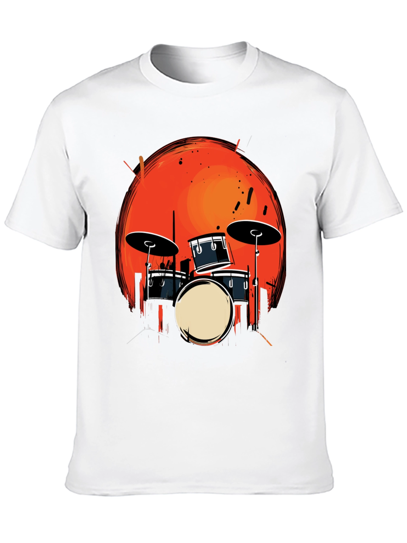 Drum Kit Graphic Tee - Musician T-Shirt