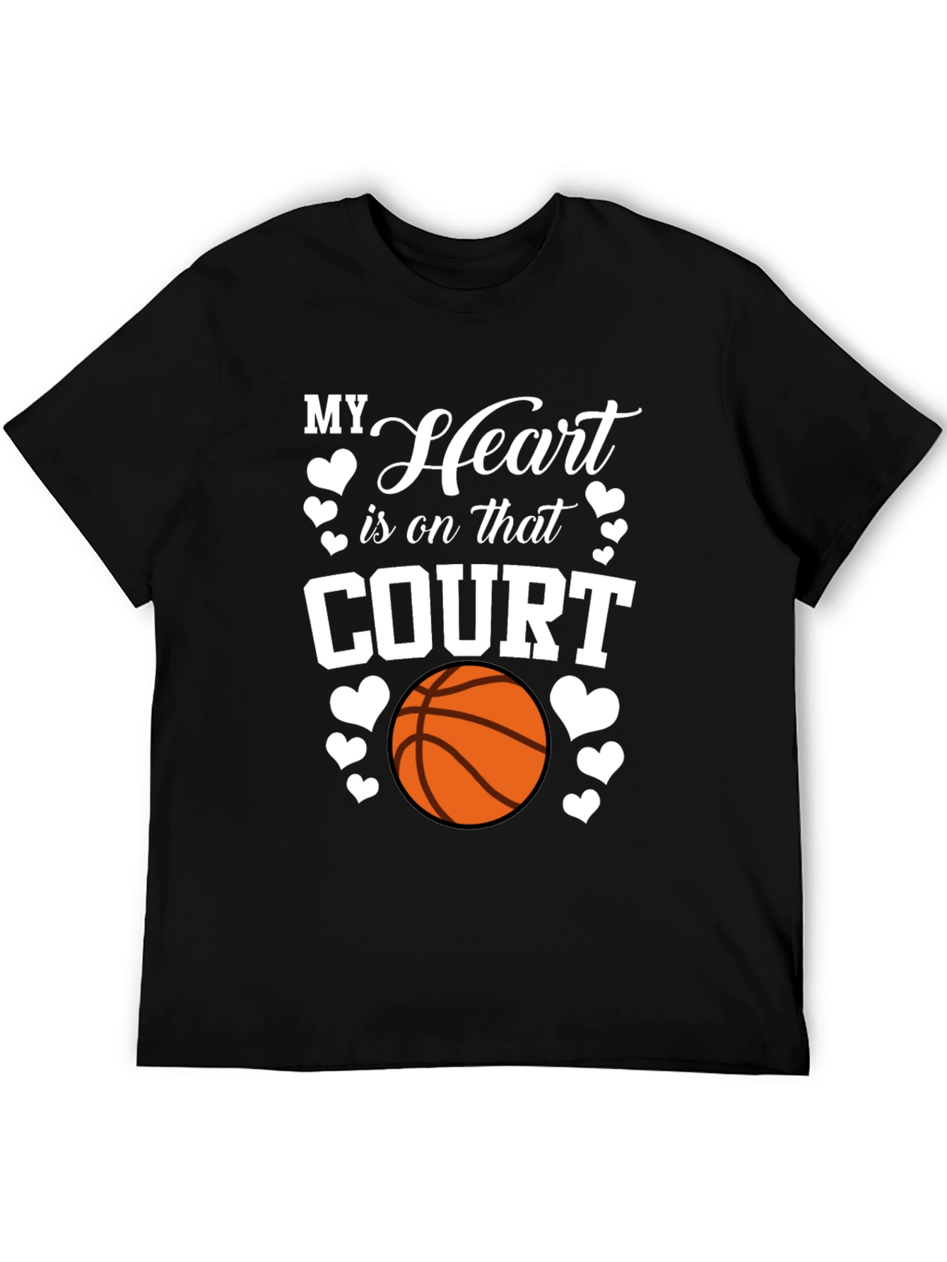 My Heart is on that Court Basketball T-Shirt