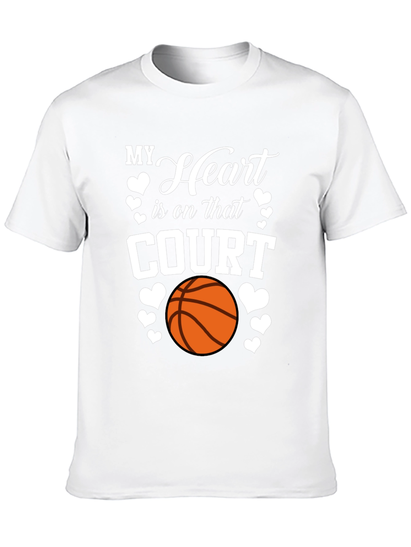 My Heart is on that Court Basketball T-Shirt