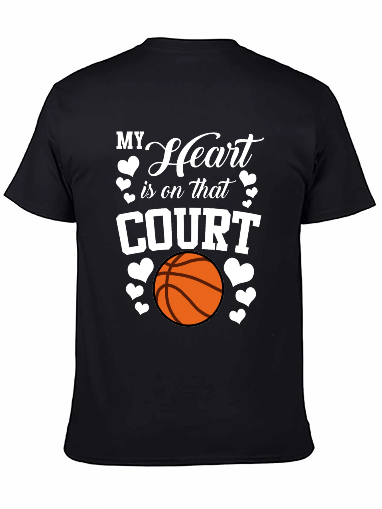 My Heart is on that Court Basketball T-Shirt