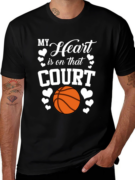 My Heart is on that Court Basketball T-Shirt