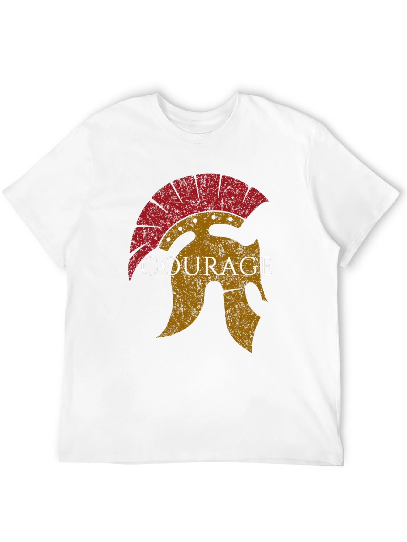 Courage Spartan Helmet Graphic T-Shirt
