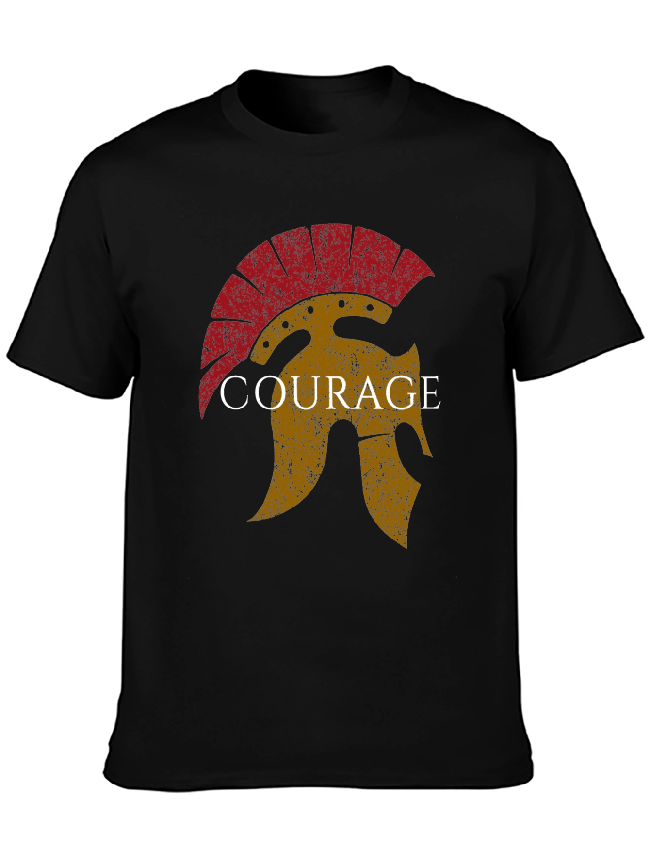 Courage Spartan Helmet Graphic T-Shirt