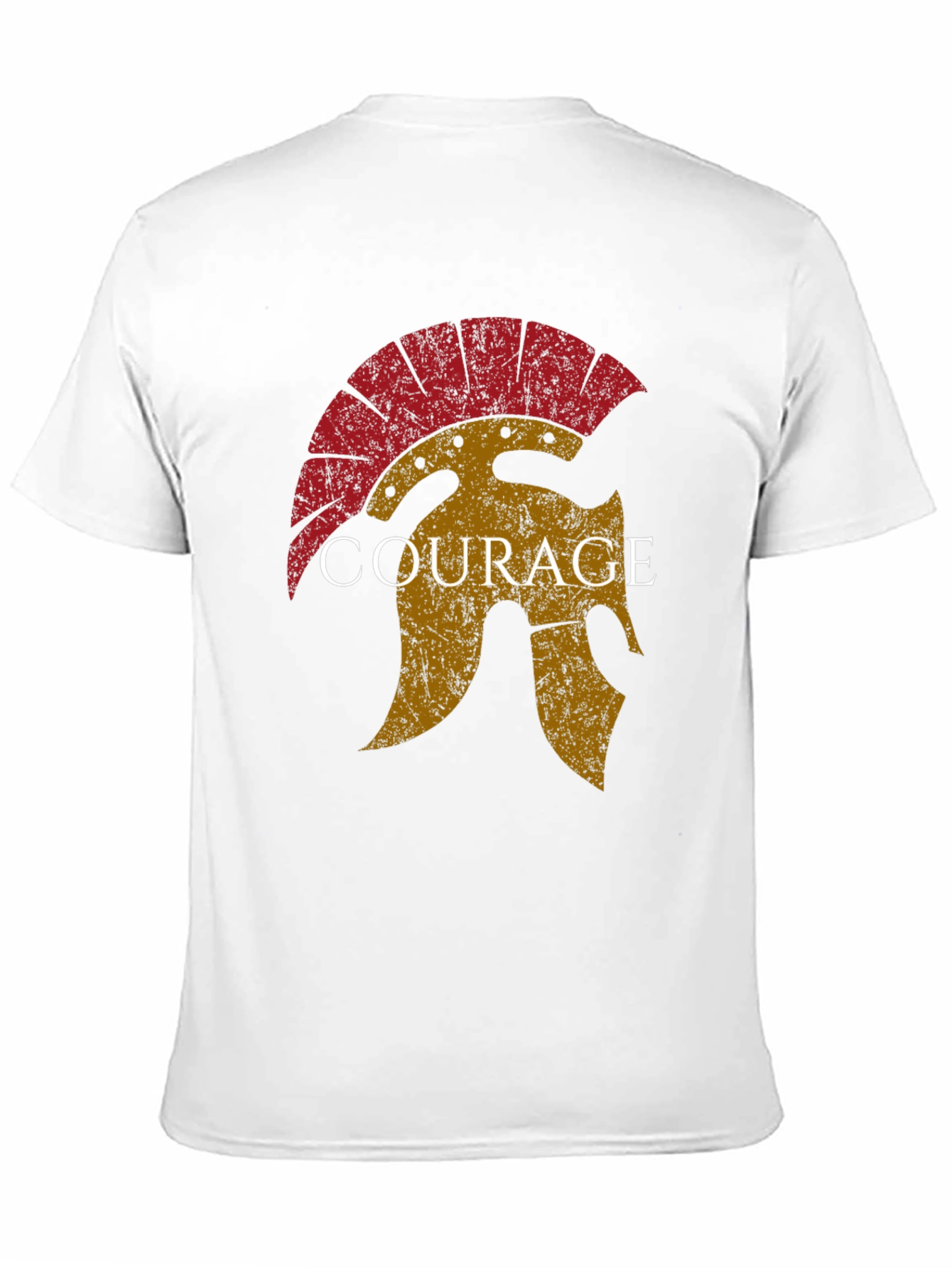 Courage Spartan Helmet Graphic T-Shirt