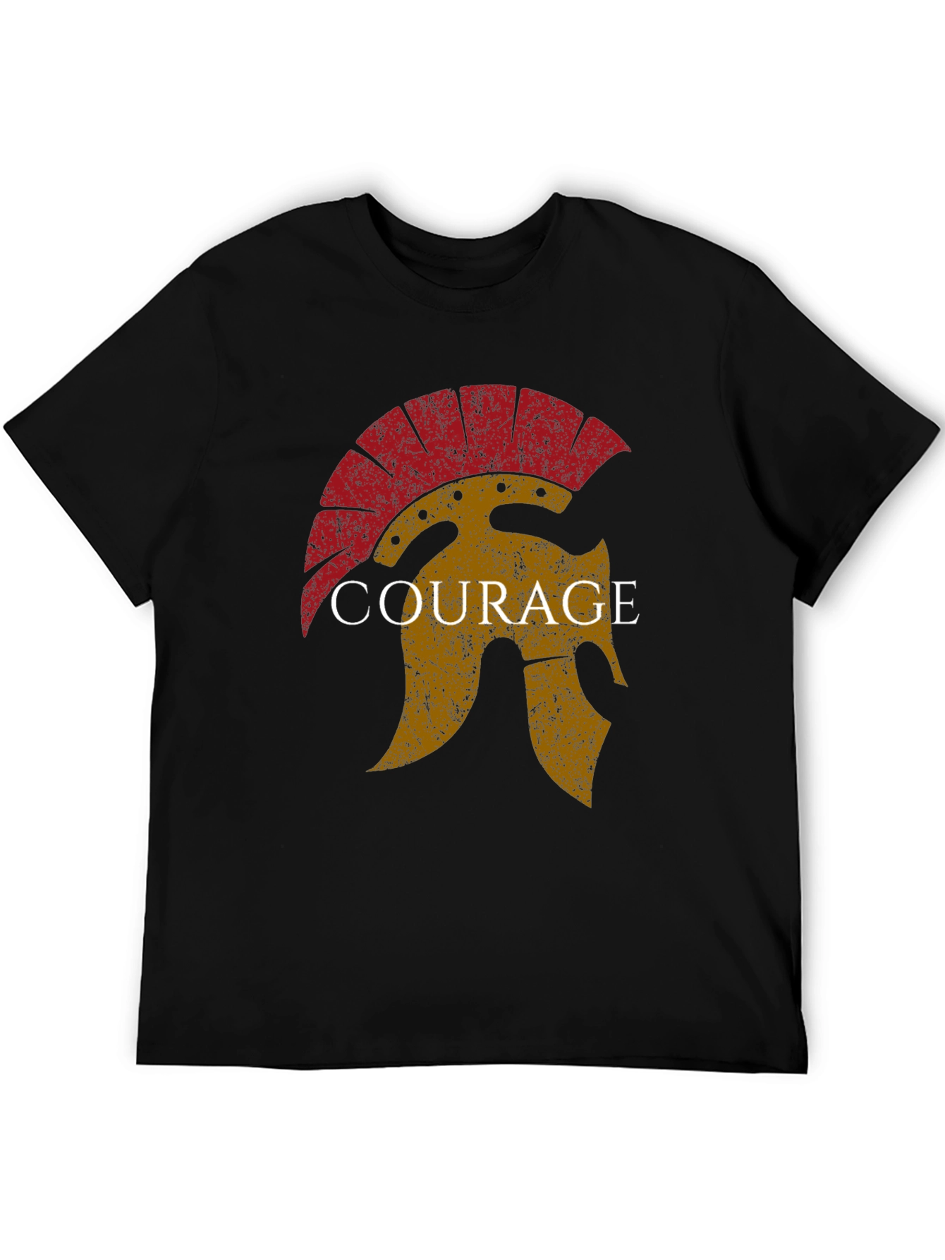Courage Spartan Helmet Graphic T-Shirt
