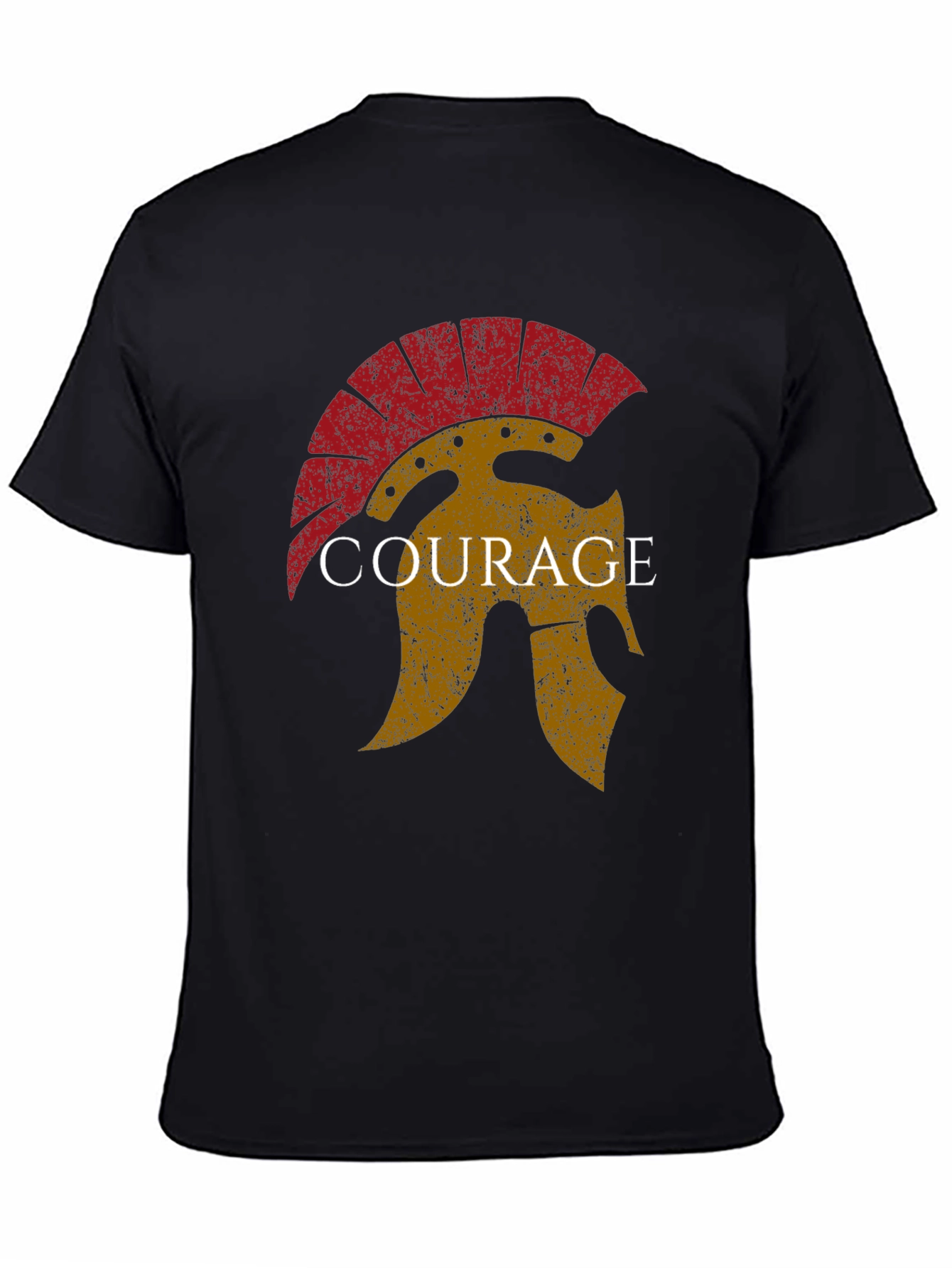 Courage Spartan Helmet Graphic T-Shirt