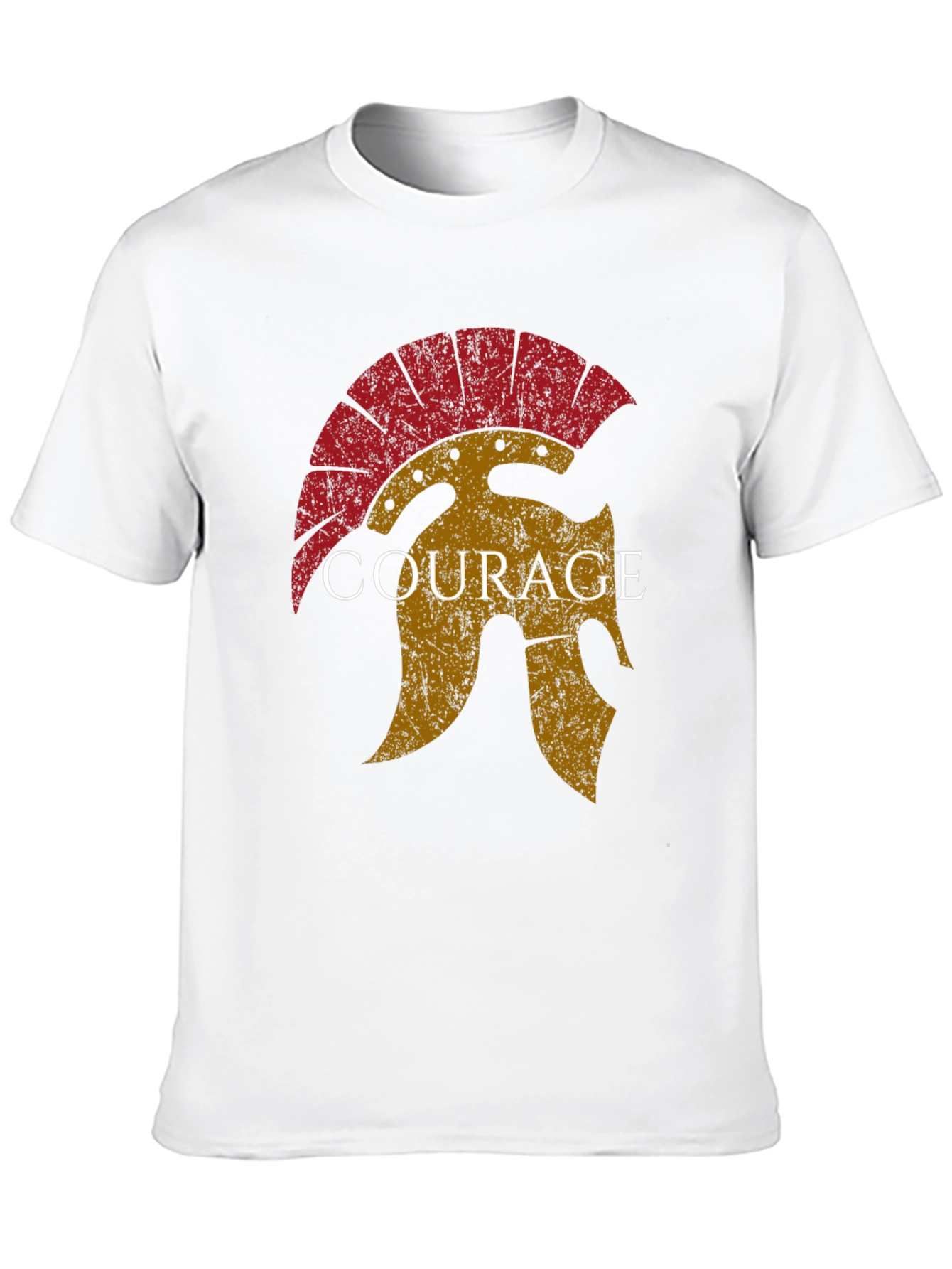 Courage Spartan Helmet Graphic T-Shirt