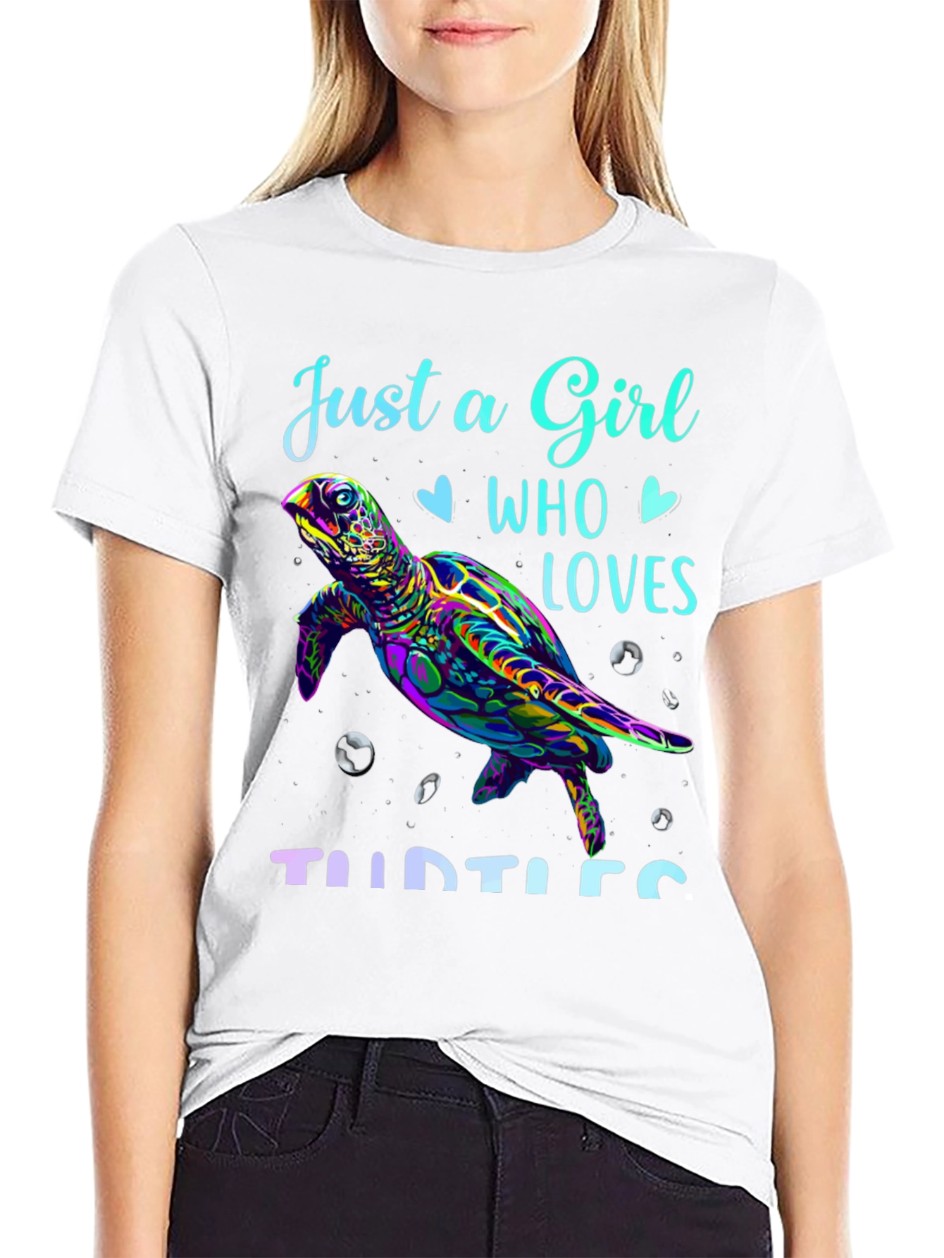 Just A Girl Who Loves Turtles Graphic Tee