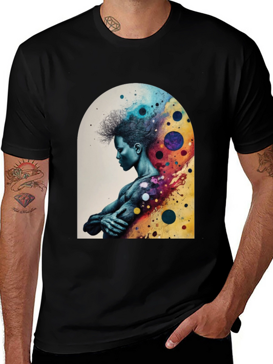 Abstract Man Graphic Tee - Stylish Comfort