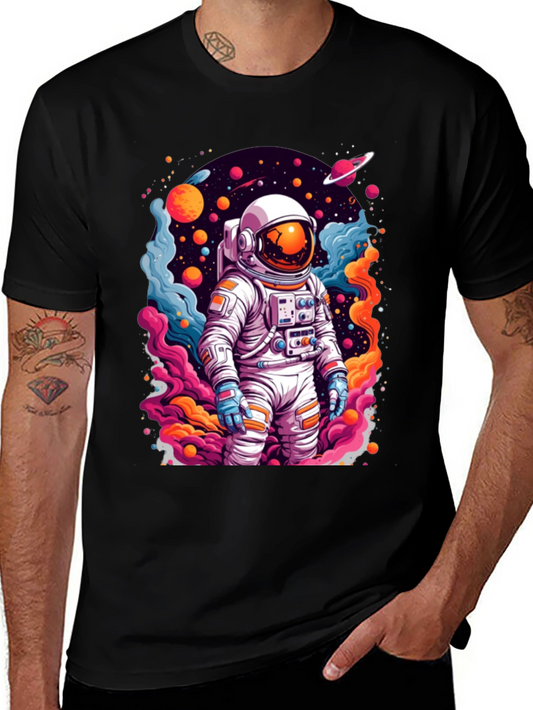 Space Astronaut T-Shirt - Galaxy Design