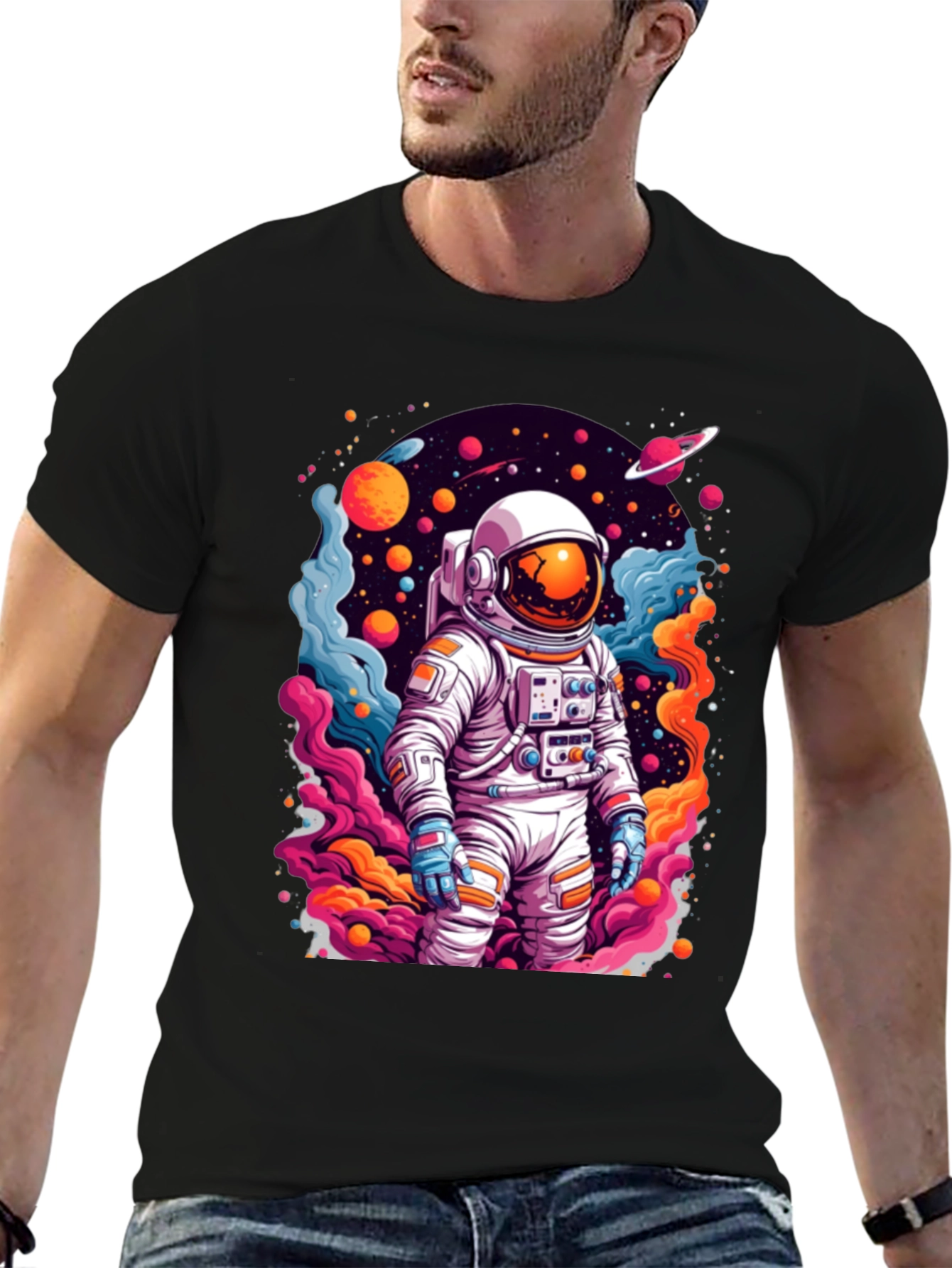Space Astronaut T-Shirt - Galaxy Design