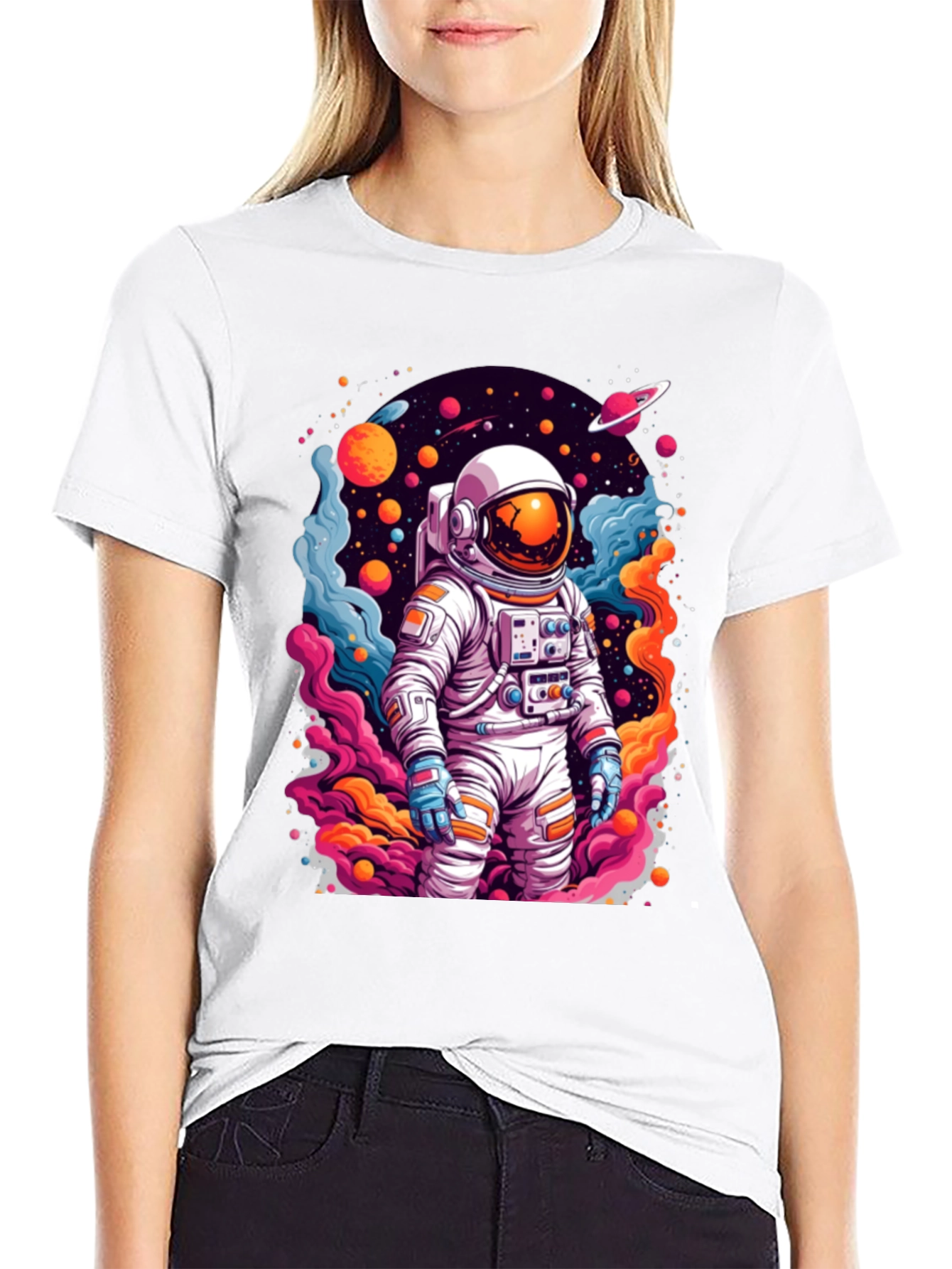 Space Astronaut T-Shirt - Galaxy Design