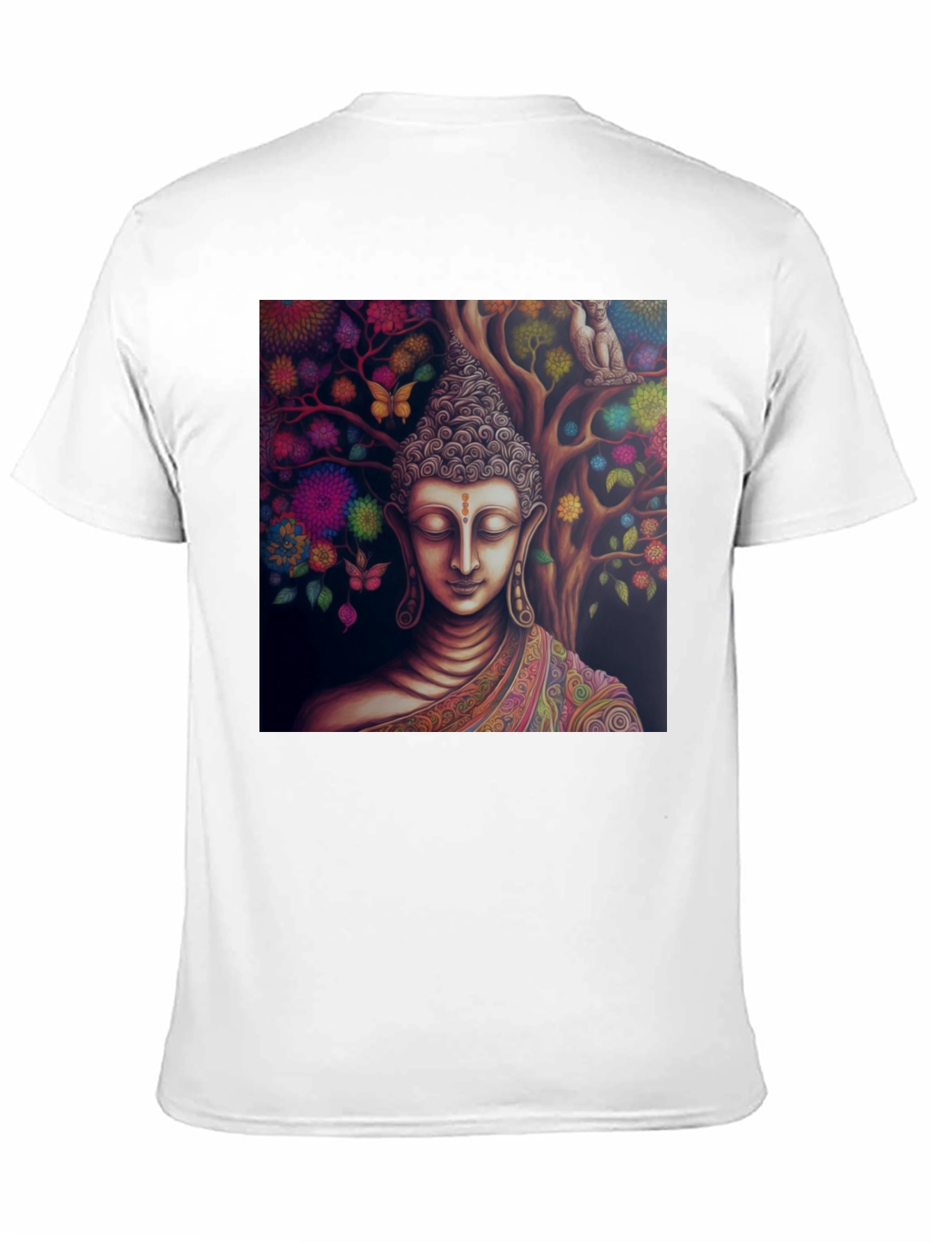 Buddha Tree Graphic Tee - Spiritual Black T-Shirt