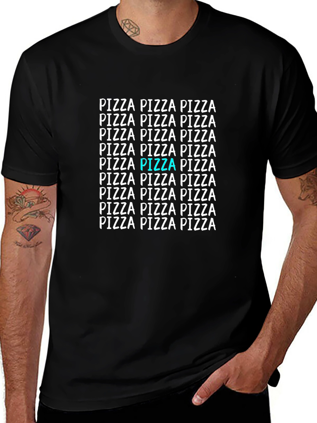 Pizza Graphic Print T-Shirt