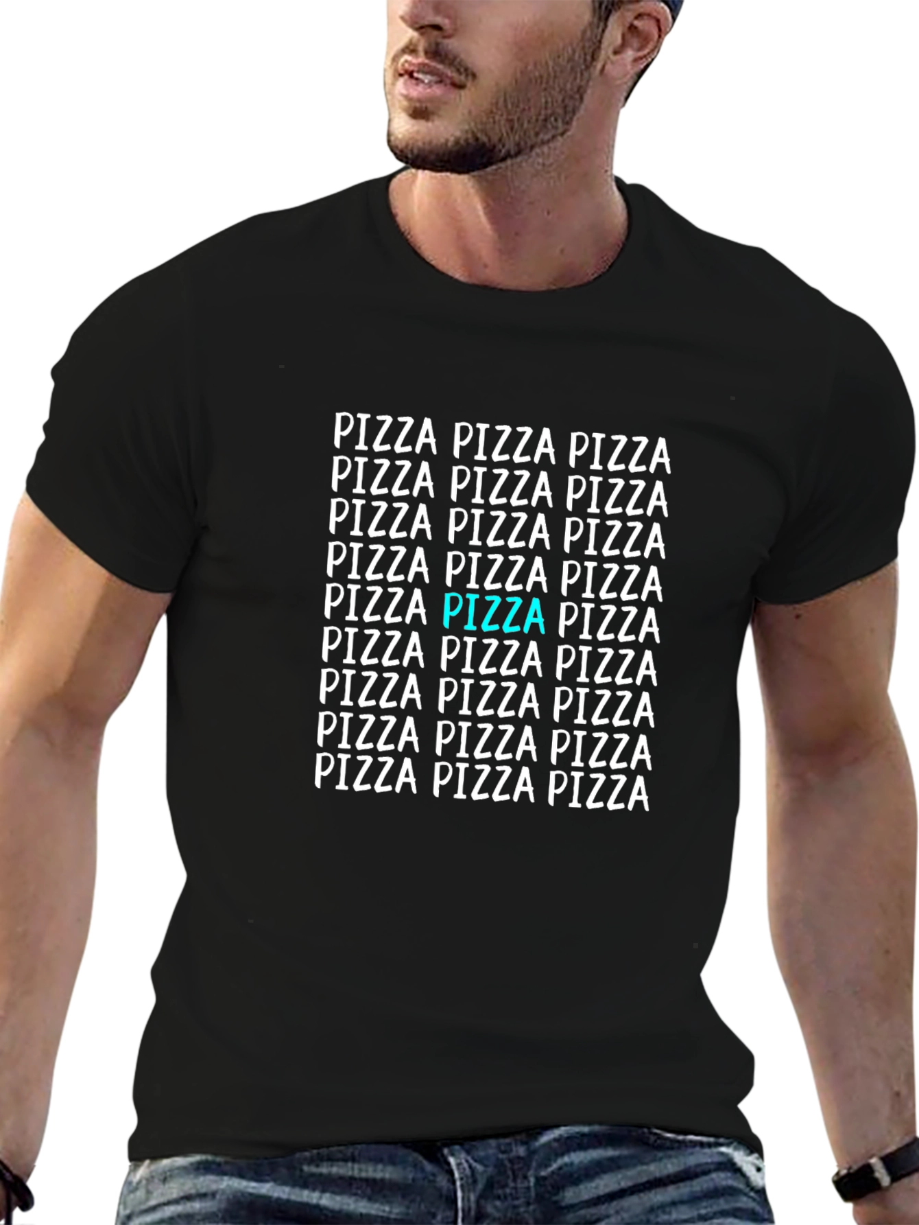 Pizza Graphic Print T-Shirt
