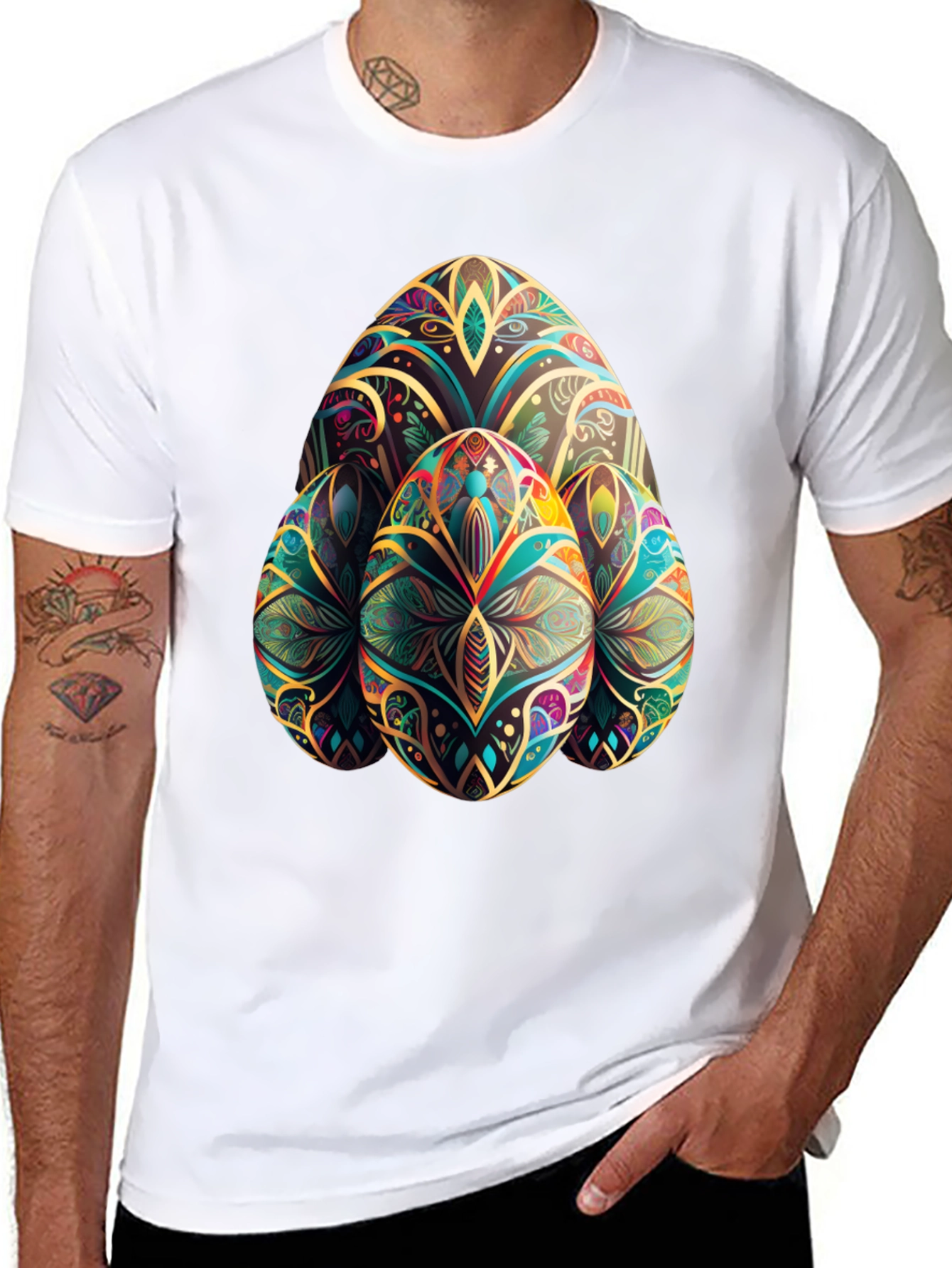 Easter Egg Art T-Shirt - Black