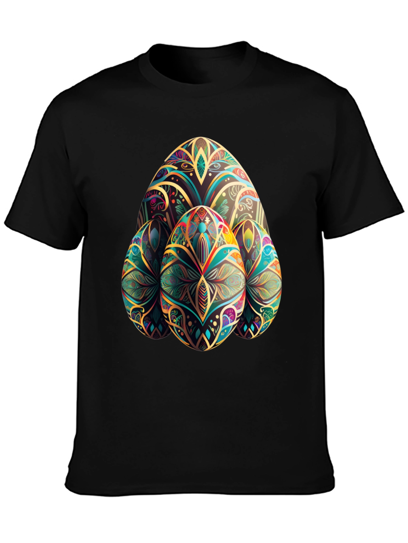 Easter Egg Art T-Shirt - Black