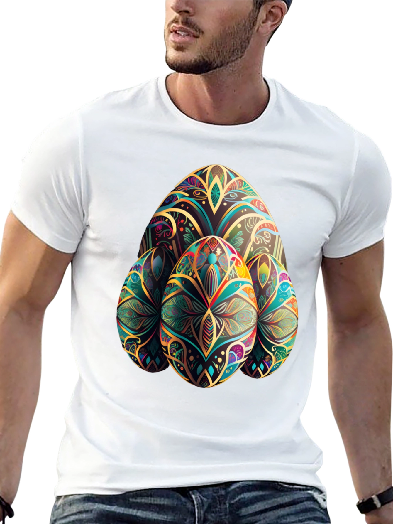 Easter Egg Art T-Shirt - Black