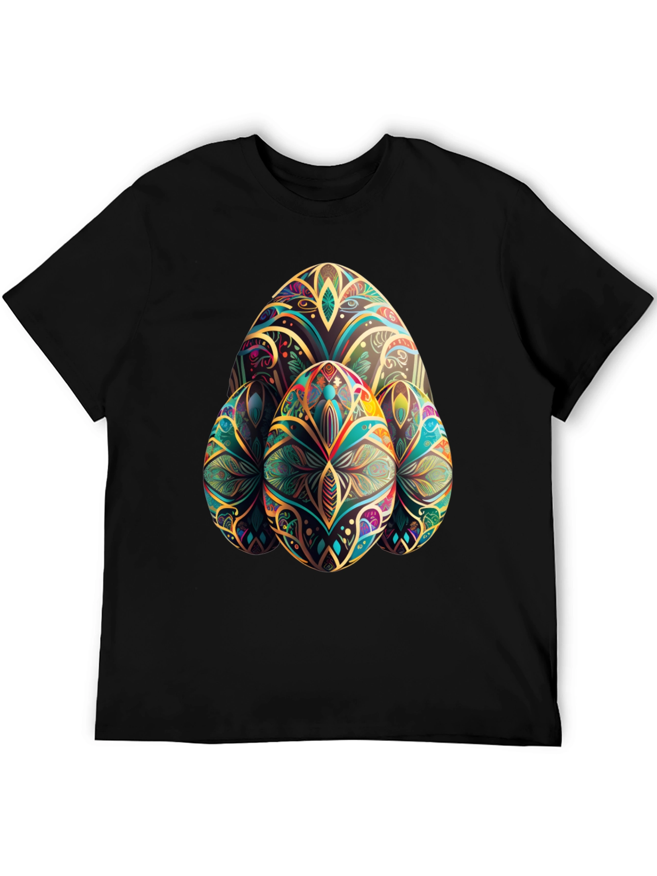 Easter Egg Art T-Shirt - Black