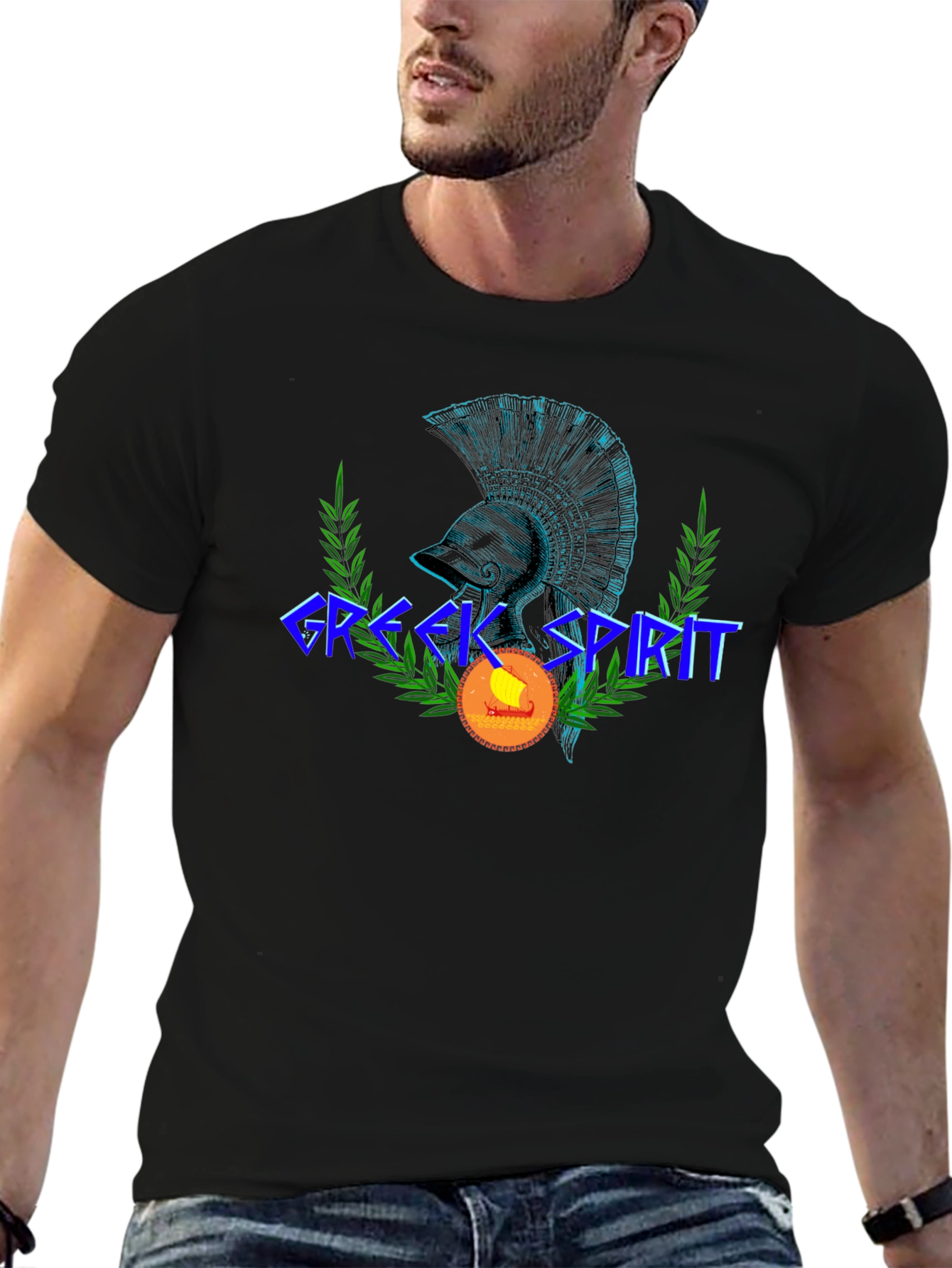 Greek Spirit Graphic T-Shirt