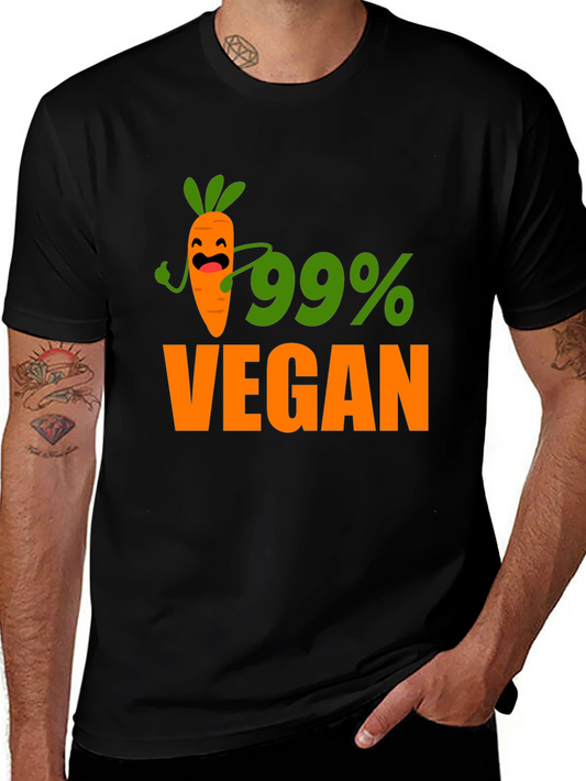 99% Vegan Graphic T-Shirt - Soft Cotton Tee