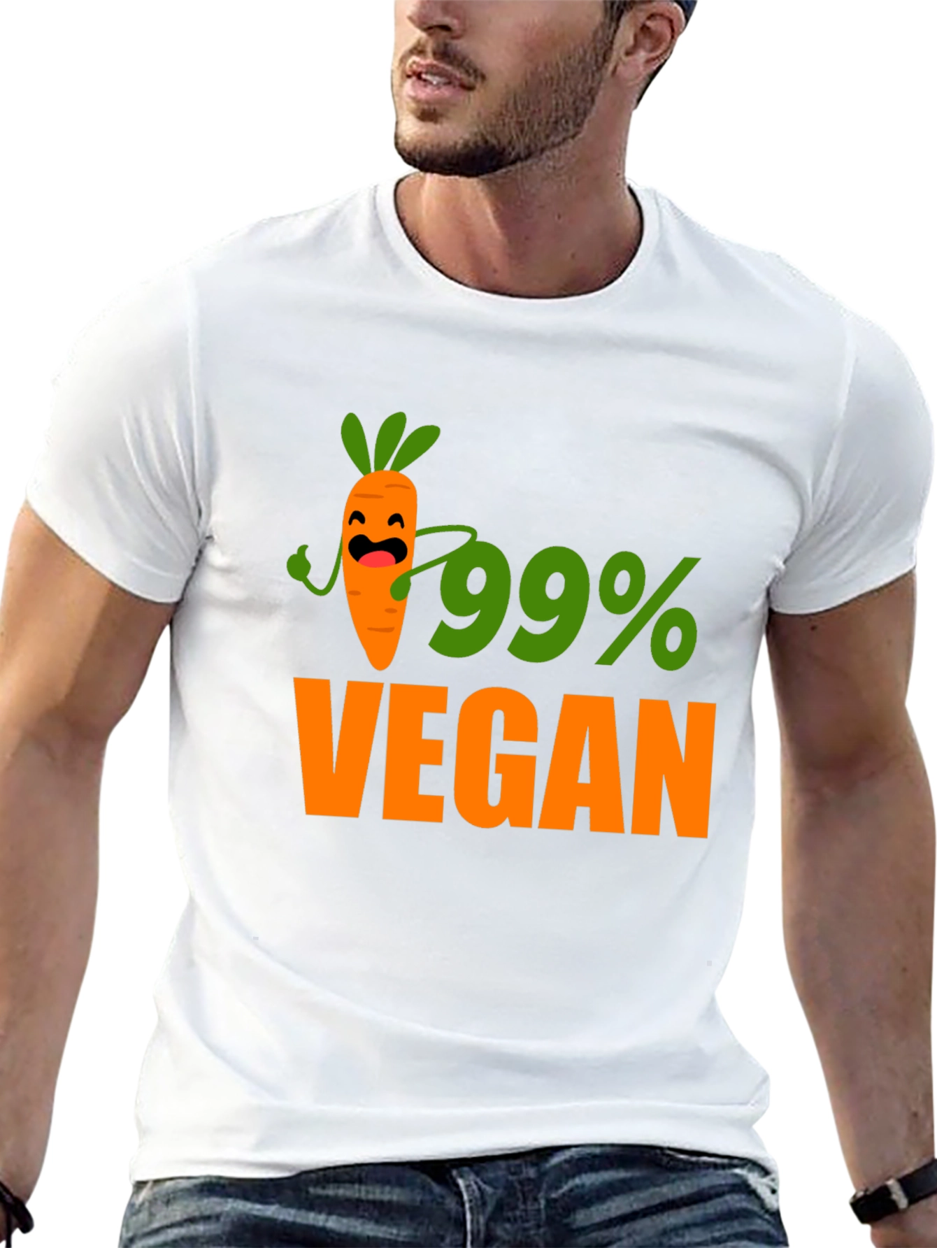 99% Vegan Graphic T-Shirt - Soft Cotton Tee