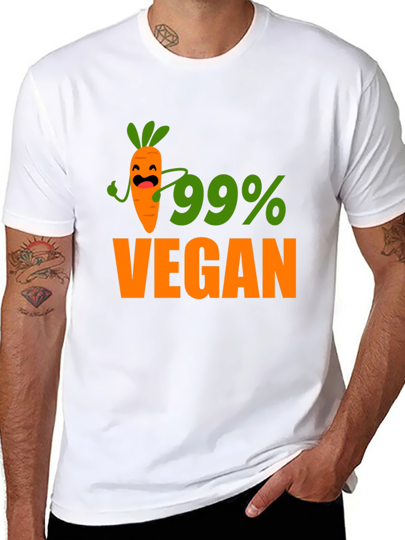 99% Vegan Graphic T-Shirt - Soft Cotton Tee