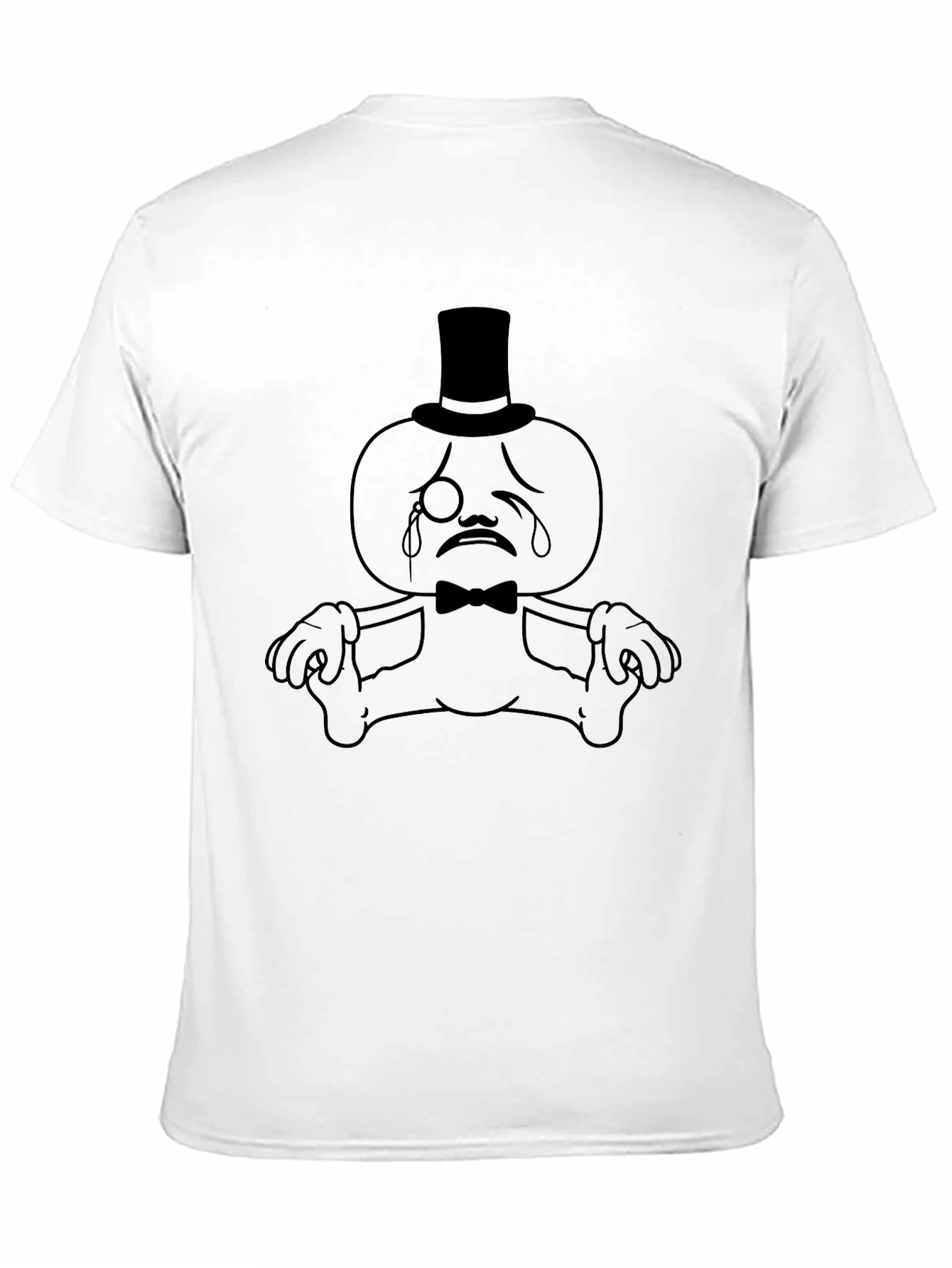 Sad Gentleman Black T-Shirt - Unique Graphic Tee