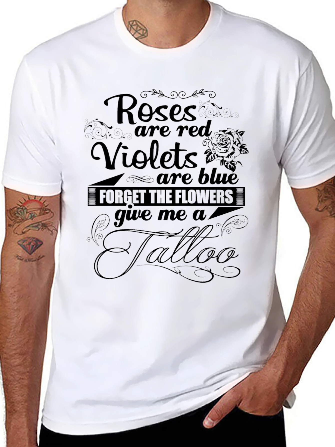 Roses are Red Tattoo Graphic T-Shirt