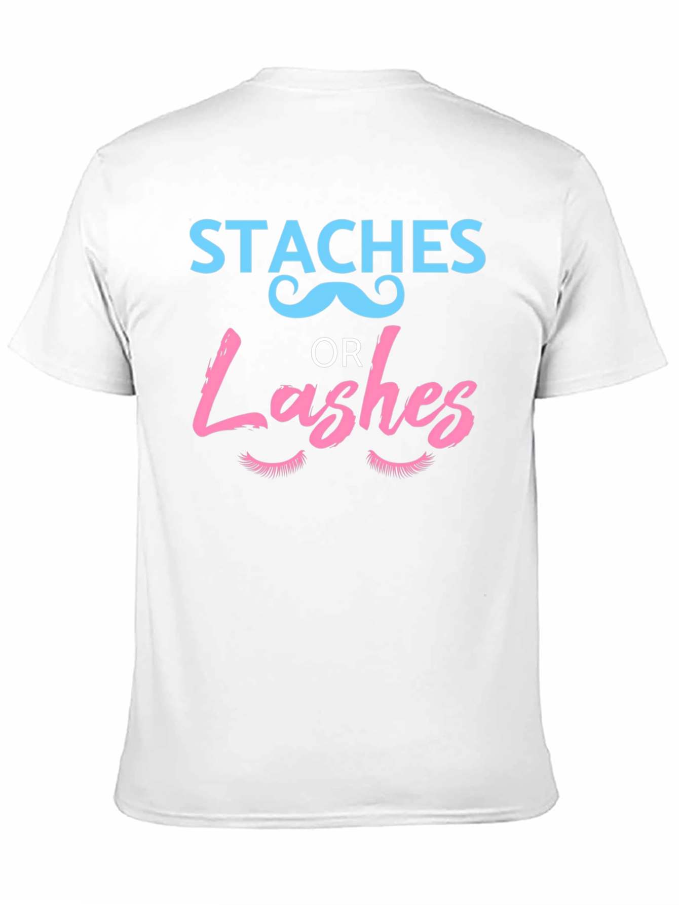 Staches or Lashes Gender Reveal T-Shirt