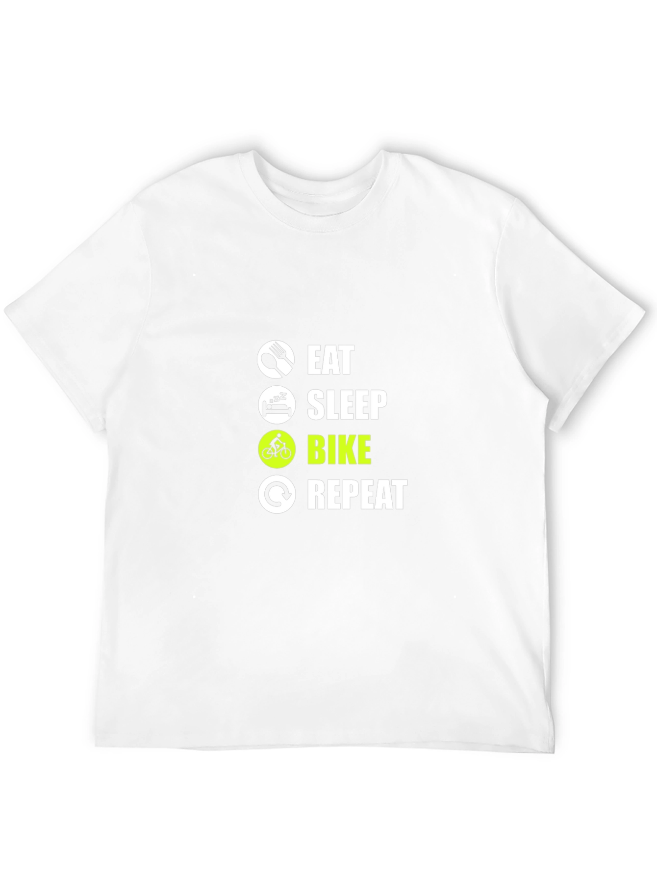 Eat Sleep Bike Repeat Black Graphic T-Shirt