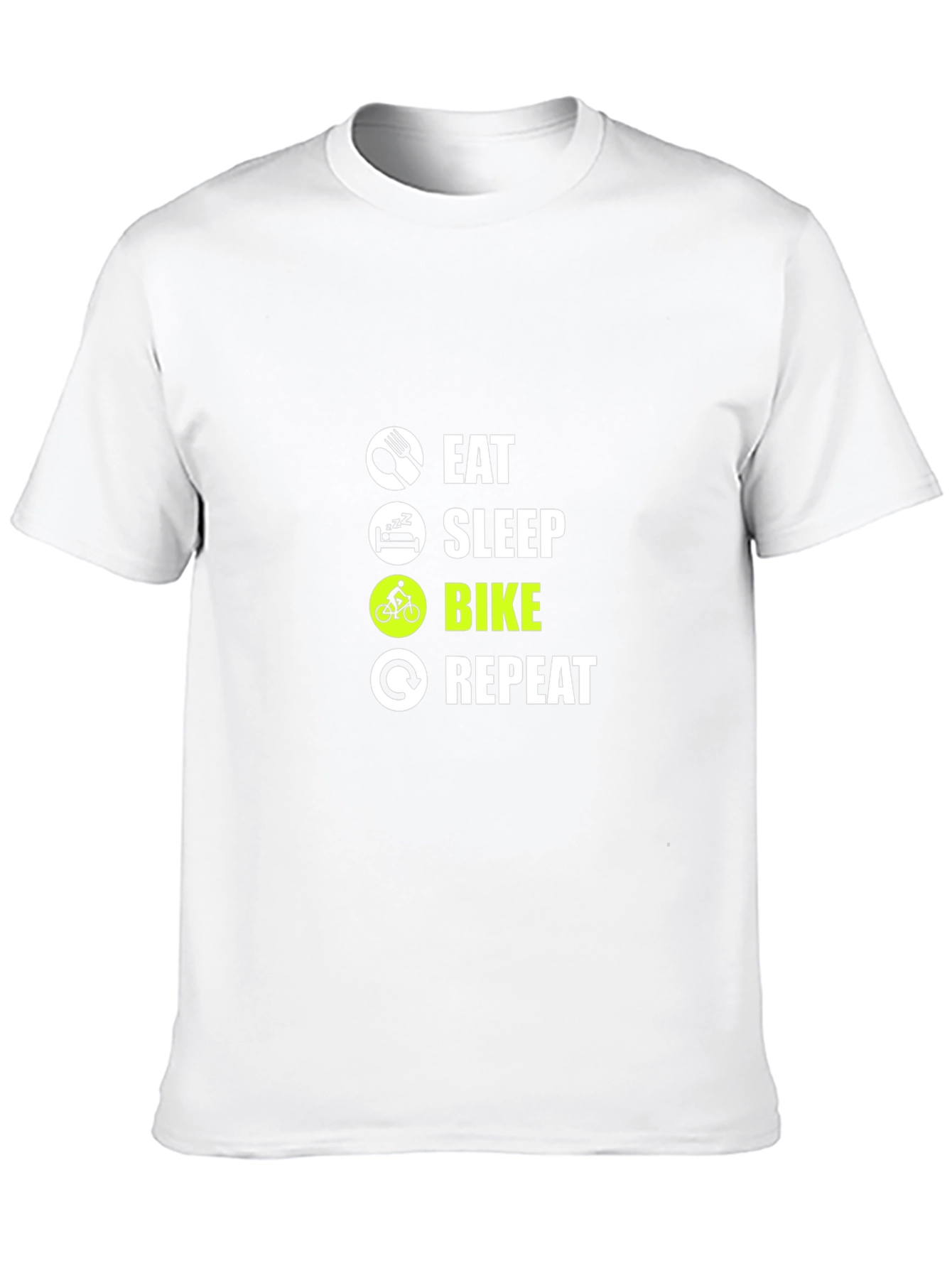 Eat Sleep Bike Repeat Black Graphic T-Shirt