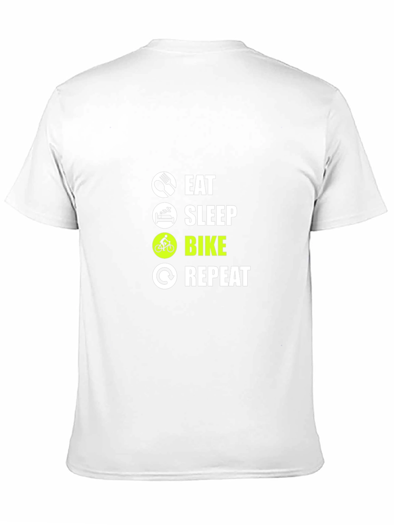 Eat Sleep Bike Repeat Black Graphic T-Shirt