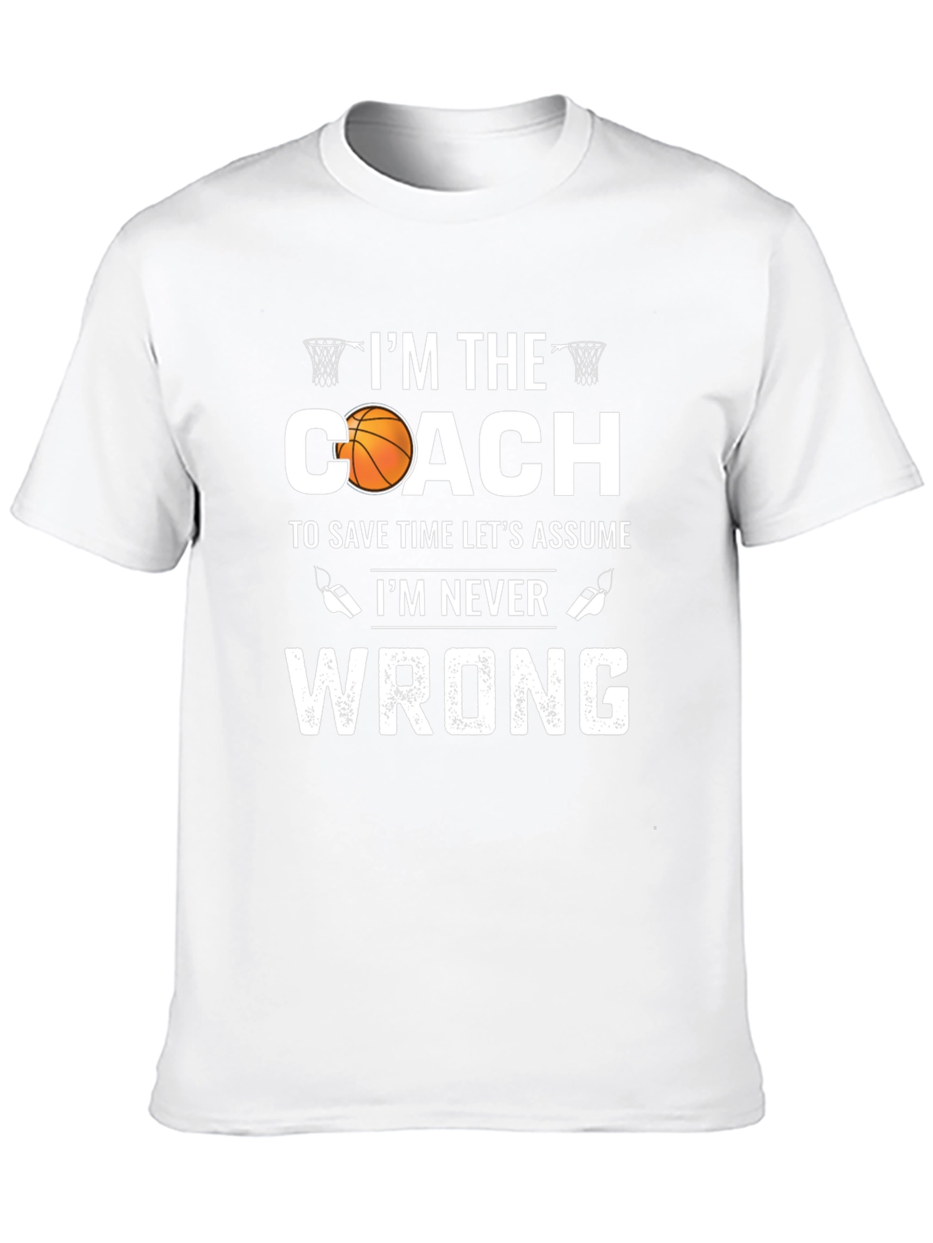 Basketball Coach T-Shirt - Im Never Wrong!