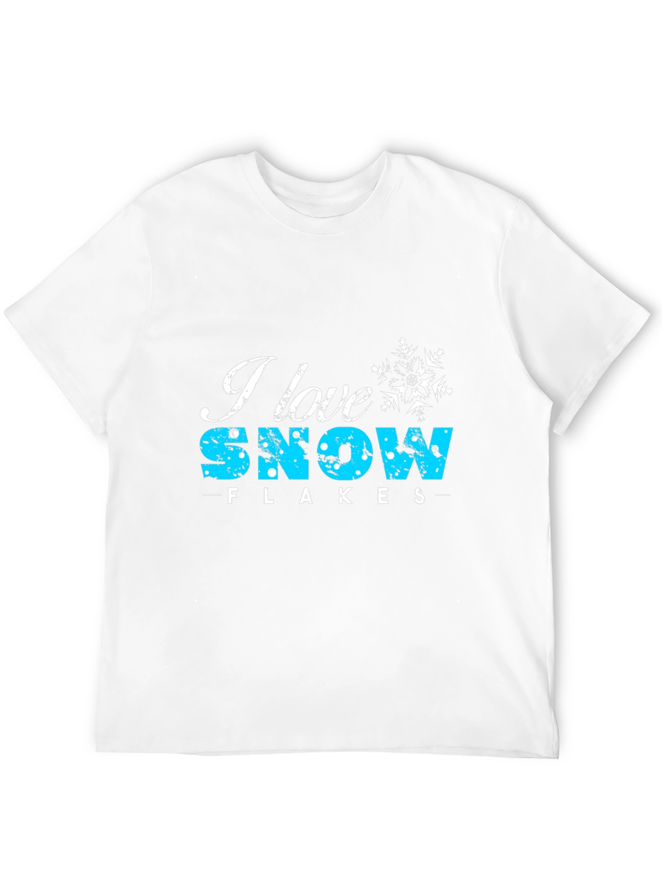 I Love Snowflakes Black Graphic Tee