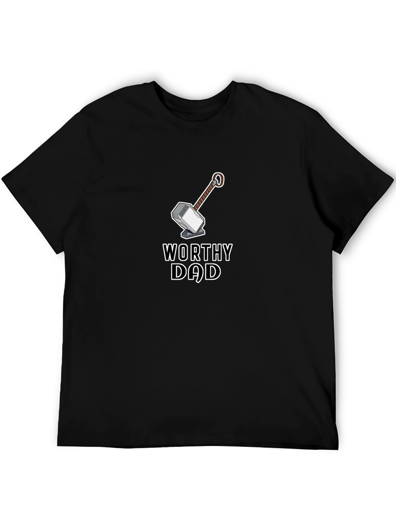 Worthy Dad Black Graphic Tee