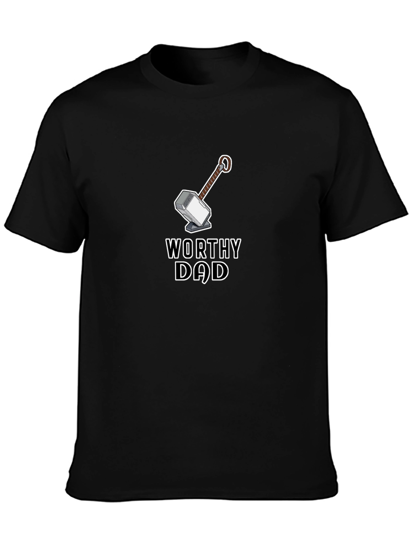 Worthy Dad Black Graphic Tee