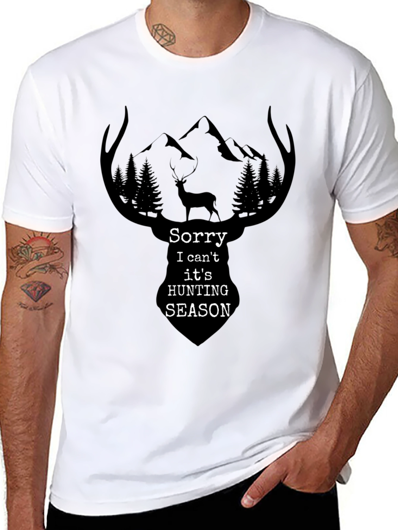 Hunting Season Graphic Tee - Mens Black T-Shirt
