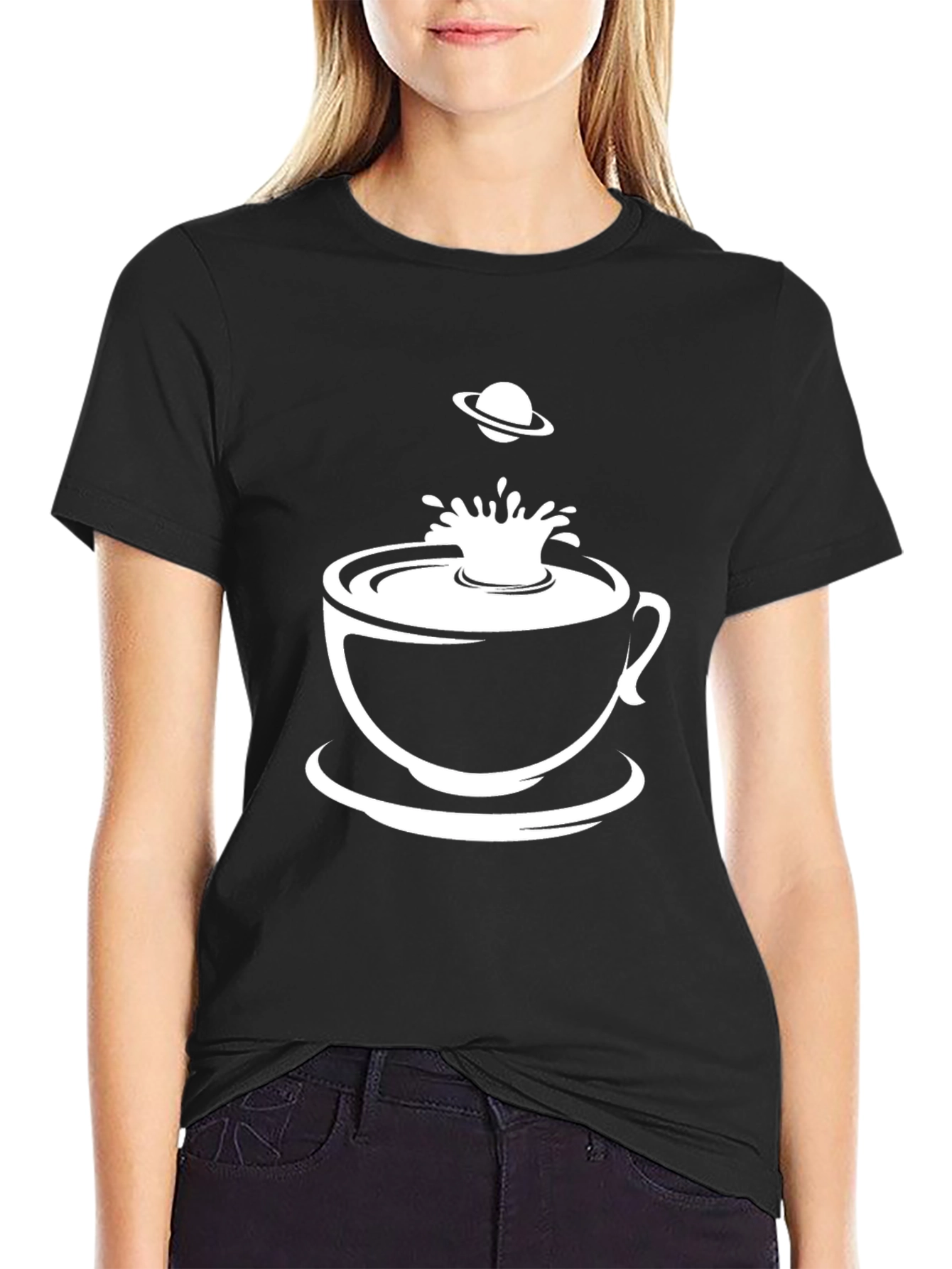 Cosmic Coffee Black T-Shirt