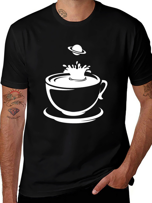 Cosmic Coffee Black T-Shirt