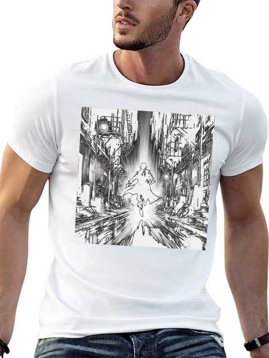 Noir Cityscape Graphic T-Shirt