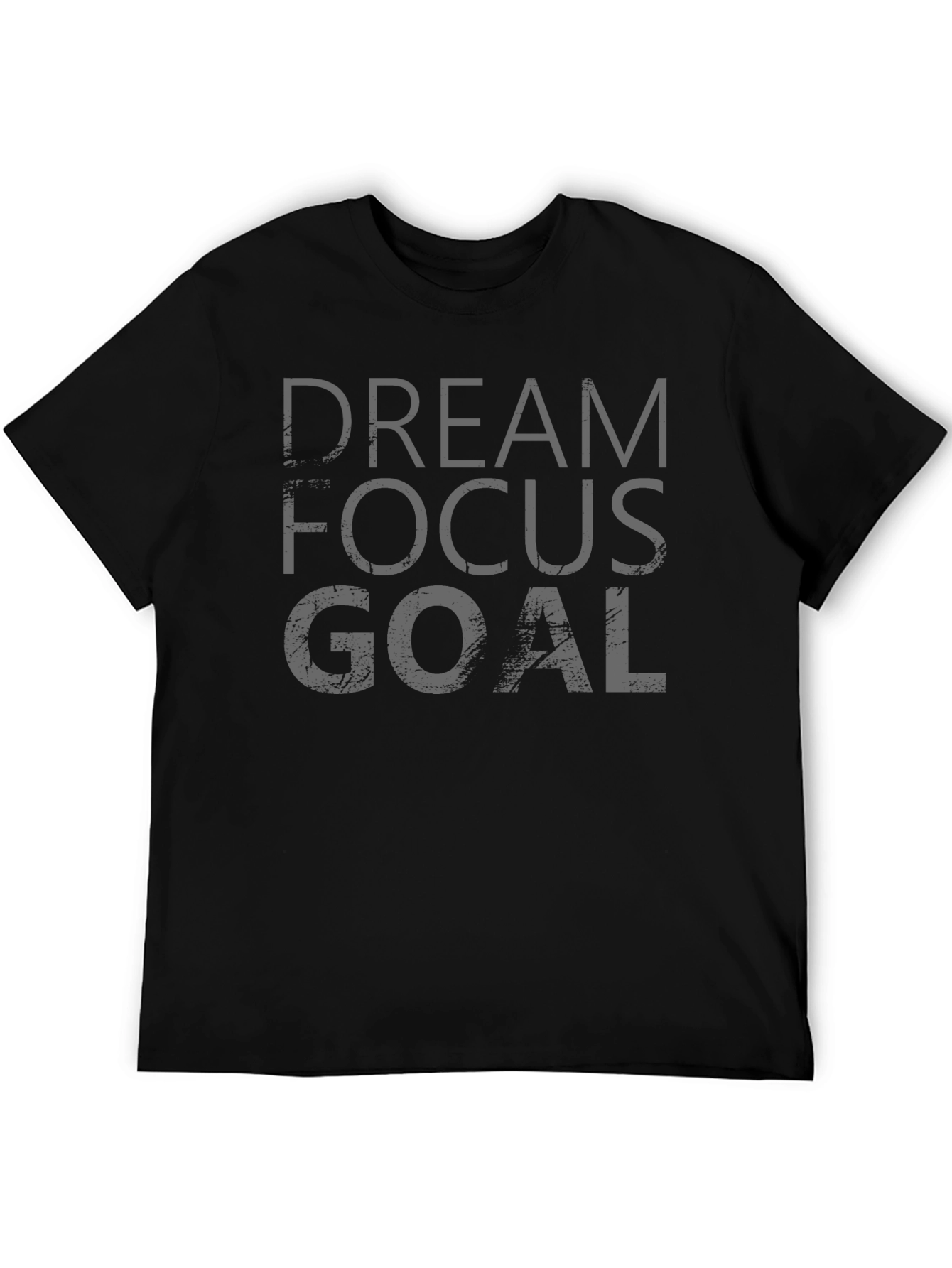 Dream Focus Goal Black Graphic T-Shirt