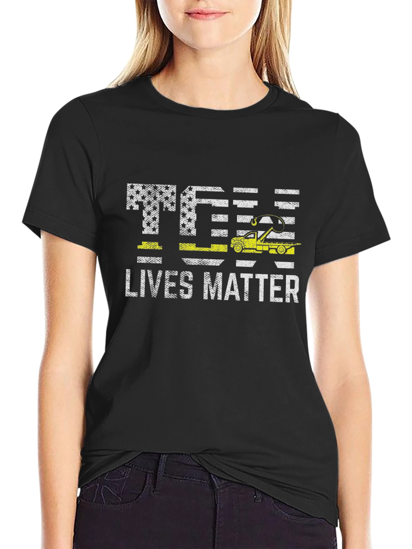 Tow Lives Matter American Flag T-Shirt