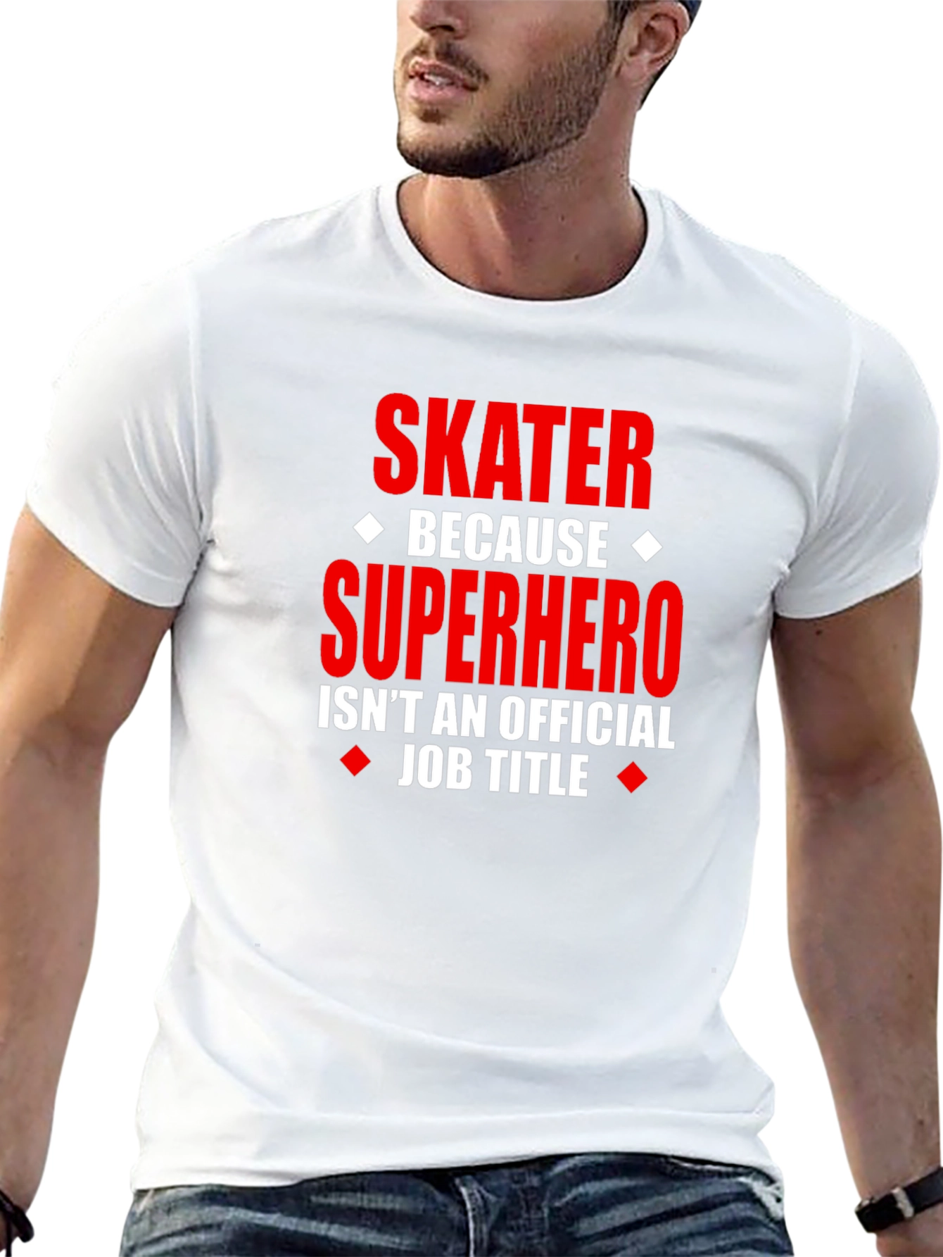 Skater Superhero Graphic Tee - Funny Novelty T-Shirt