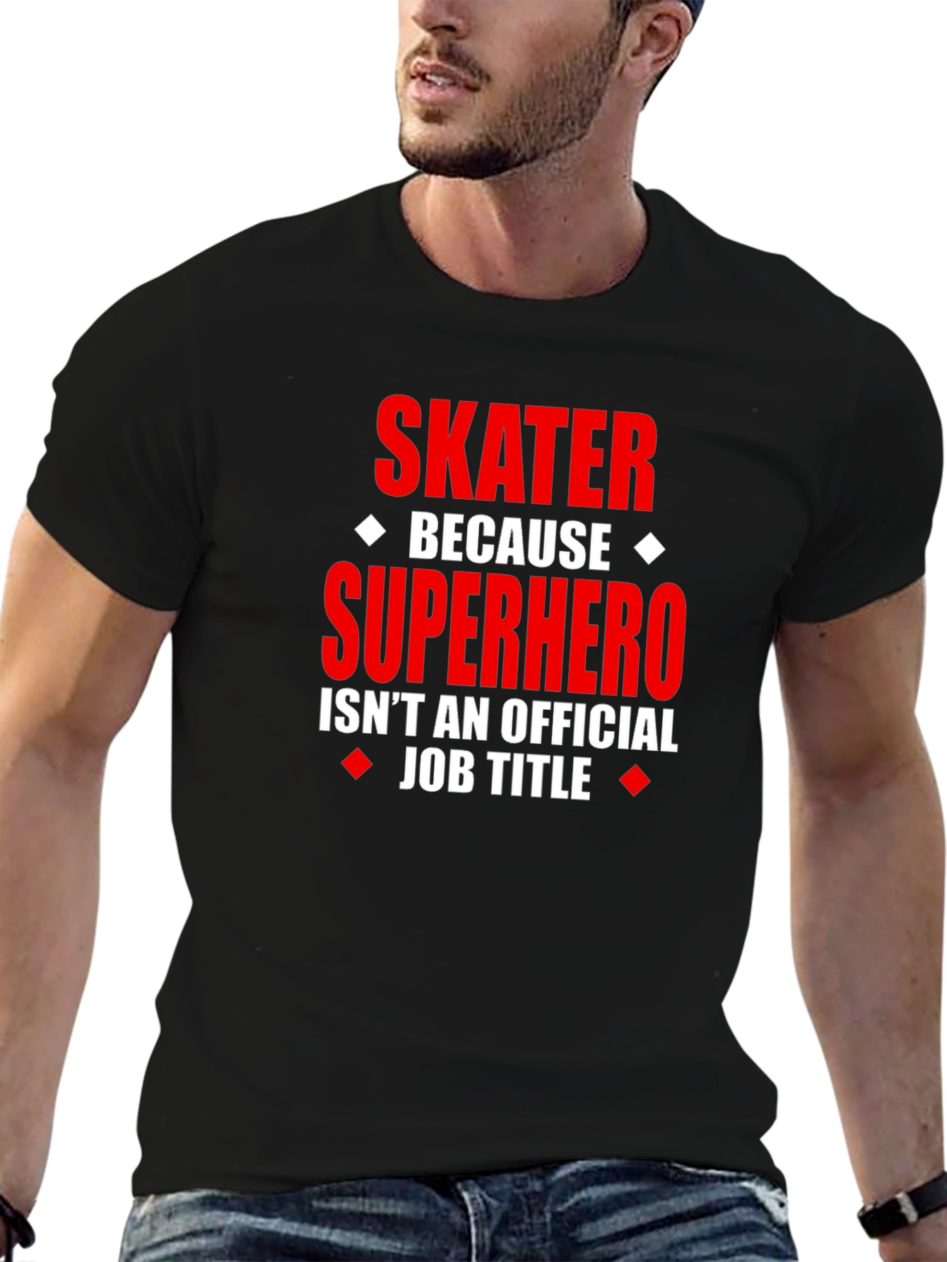 Skater Superhero Graphic Tee - Funny Novelty T-Shirt