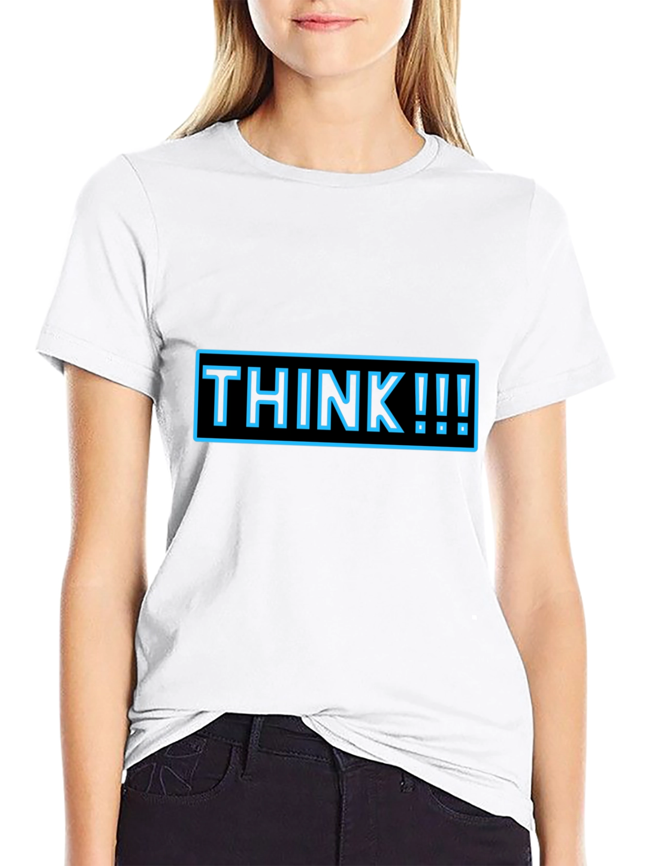 Think Graphic Tee - Black Casual T-Shirt