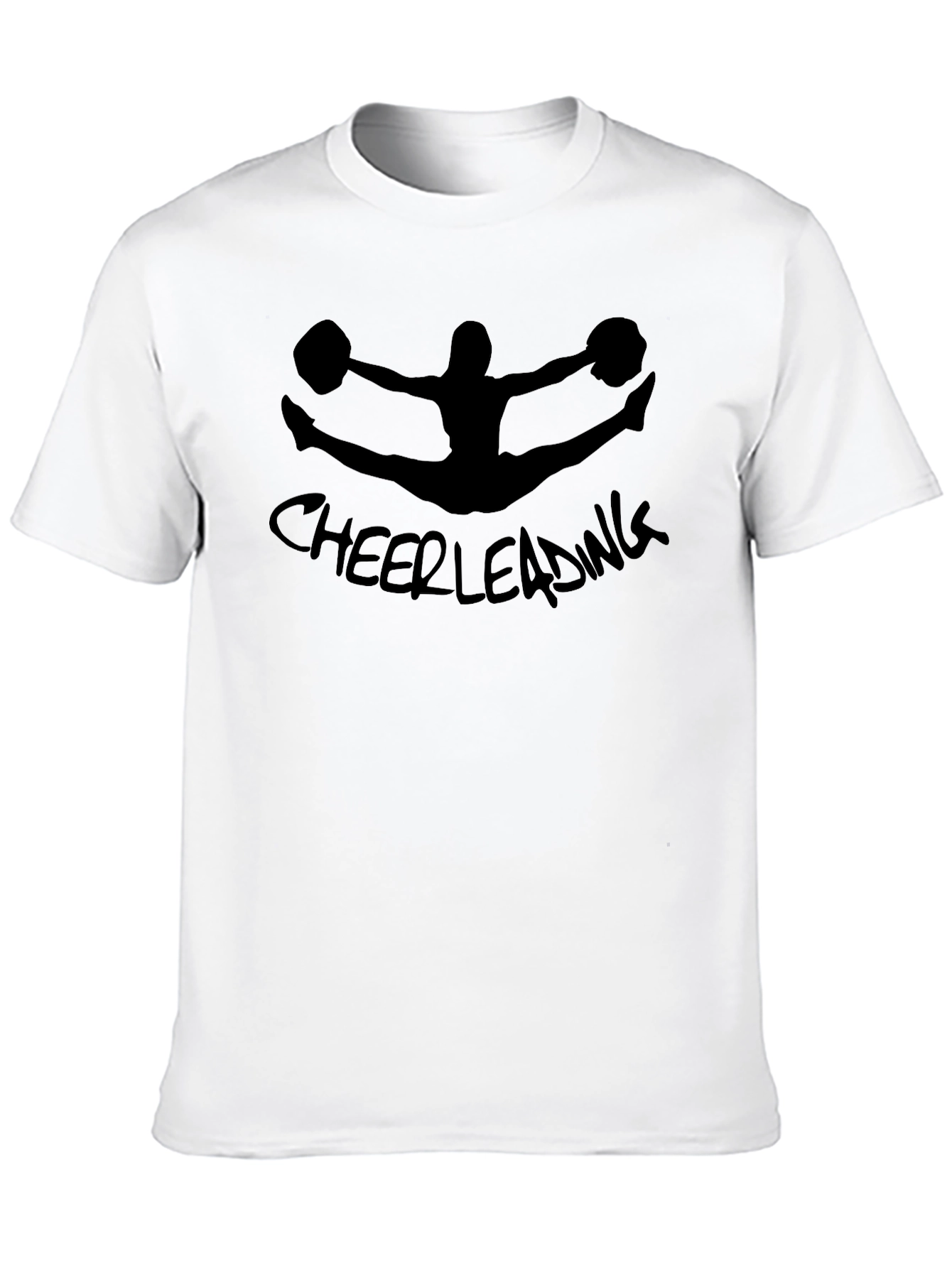 Cheerleading Silhouette Black Graphic T-Shirt