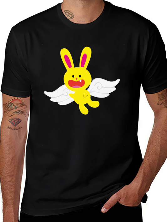Bunny Angel Graphic Tee - Soft Cotton Blend