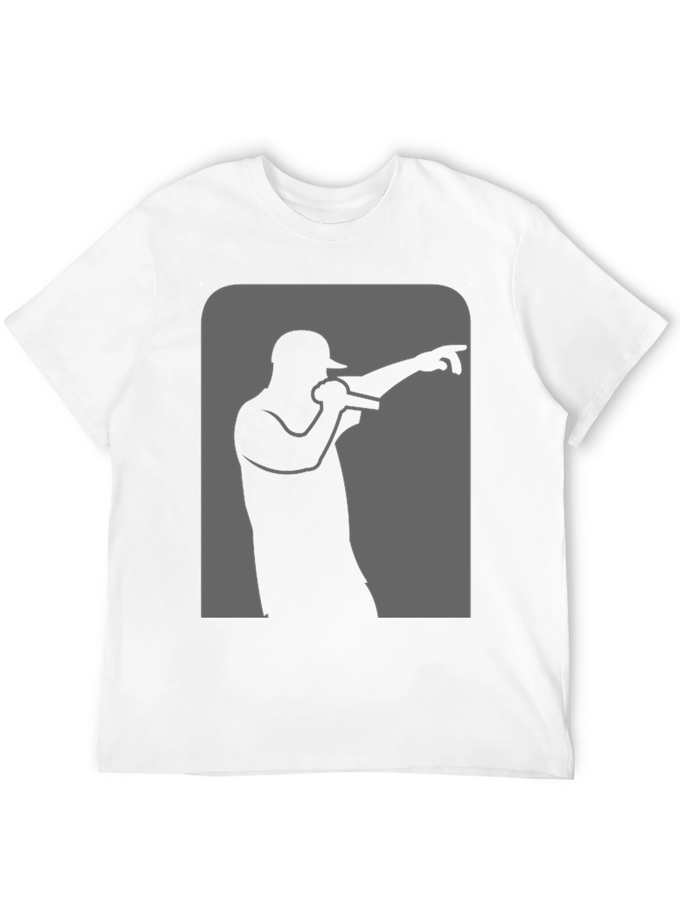 Rapper Silhouette Graphic Black T-Shirt